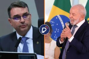 Fl&aacute;vio Bolsonaro e Lula 