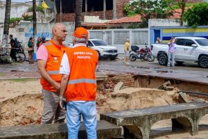 A&ccedil;&atilde;o emergencial na Orla do Janga.