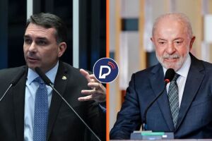Fl&aacute;vio Bolsonaro (PL) e Lula (PT)
