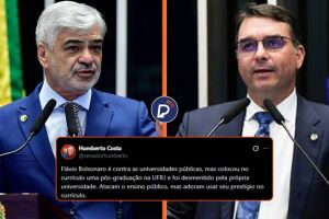 Humberto Costa e Fl&aacute;vio Bolsonaro.