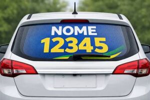 Carro adesivado para elei&ccedil;&otilde;es 