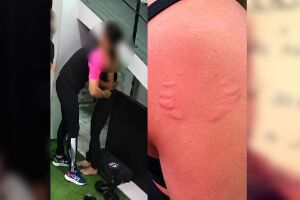 Viol&ecirc;ncia foi registrada por c&acirc;mera.