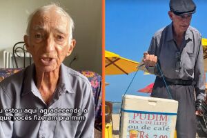 Vital Maria Costa, de 85 anos, foi visto vendendo pudim na praia de Casa Caiada, em Olinda.