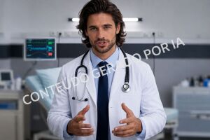 Um dos falsos m&eacute;dicos criados por intelig&ecirc;ncia artificial.