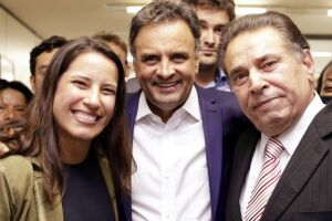 Raquel Lyra, A&eacute;cio Neves e Jo&atilde;o Lyra 