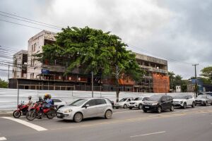 Fachada em obras do antigo edificio da vice-governadoria do estado, Edificio Frei Caneca