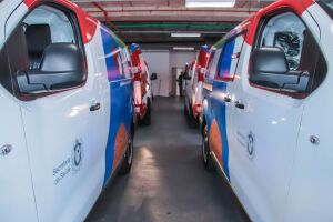Ambul&acirc;ncias entregues pelo Governo de Pernambuco.