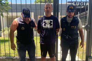Diego Hern&aacute;n Dir&iacute;sio preso pela Pol&iacute;cia Federal Argentina (PFA).
