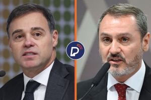 O ministro Andr&eacute; Mendon&ccedil;a, do Supremo Tribunal Federal (STF) e o  diretor-geral da Pol&iacute;cia Federal (PF), Andrei Rodrigues.