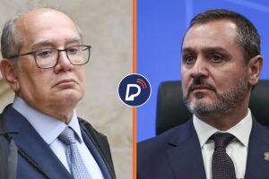 O ministro Gilmar Mendes, do Supremo Tribunal Federal (STF) e o diretor-geral da Pol&iacute;cia Federal, Andrei Rodrigues.