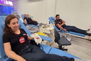 Agenda da greve da Caixa mobiliza trabalhadores &agrave; doa&ccedil;&atilde;o de sangue, no Hemope.