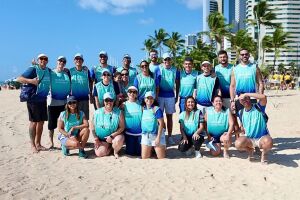 Equipe Novotel Recife Marina durante a a&ccedil;&atilde;o.