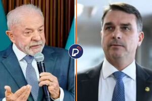 Lula e Fl&aacute;vio Bolsonaro.