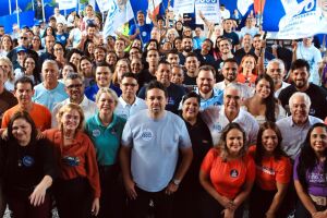 O vereador do Recife e candidato a deputado federal pelo NOVO, Felipe Alecrim, recebeu o senador cearense Eduardo Gir&atilde;o.