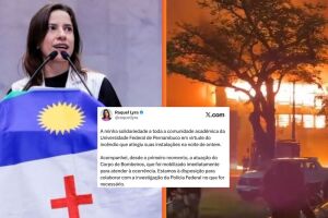Raquel Lyra presta solidariedade &agrave; comunidade da UFPE ap&oacute;s inc&ecirc;ndio e oferece apoio &agrave; investiga&ccedil;&atilde;o.