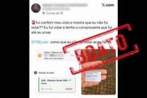 Fraude? TSE esclarece mensagem de "Faltou" para eleitores que votaram no primeiro turno.