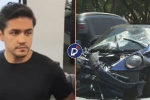 Empres&aacute;rio Fernando Sastre de Andrade Filho e seu Porsche.