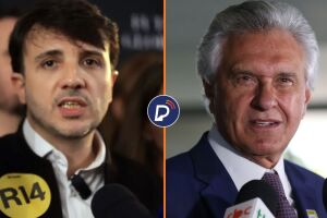 Renan Santos e Ronaldo Caiado.