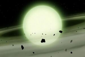 Representa&ccedil;&atilde;o de uma estrela verde.