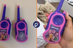 Walkie-talkie de brinquedo.