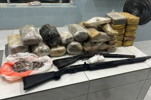 Armas e drogas apreendidas pela pol&iacute;cia em Igarassu
