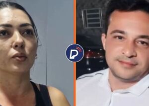 Maria Nat&aacute;lia durante depoimento e juiz baleado pela esposa.