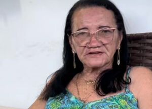 Idosa de 72 anos, do munic&iacute;pio de Araripina, que afirma estar gr&aacute;vida.