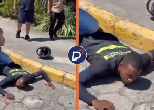 Homem detido por policial de folga em Boa Viagem, no Recife.