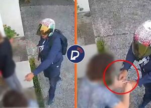 Momento em que idosas s&atilde;o abordadas por criminoso.