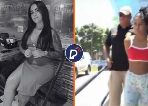 Mulher que morreu em bloco de carnaval no Recife e Kallyne Santos saindo do DHPP.