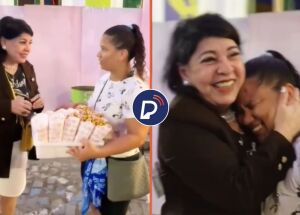 Roberta Miranda comprando todas as pipocas de vendedora no Carnaval do Recife.