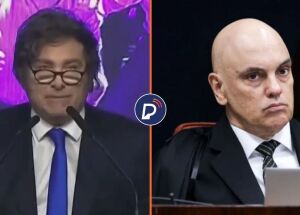 Javier Milei e Alexandre de Moraes.