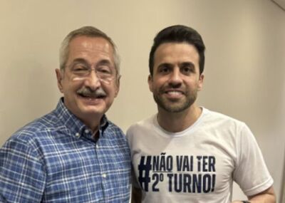 Ex-ministro da Agricultura do governo Collor, Antonio Cabrera, e candidato a prefeito de São Paulo Pablo Marçal.