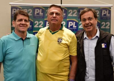 Alcides Cardoso, Bolsonaro e Gilson Machado.