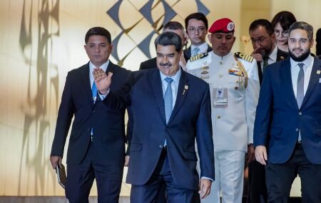 Nicolás Maduro durante visita ao Brasil.