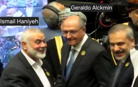 Alckmin e Ismail Haniyeh.