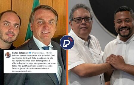 Carlos Bolsonaro reage a vice escolhido por PETISTA, EM OLINDA, e cita falsos sujeitos que se passam por bolsonaristas.