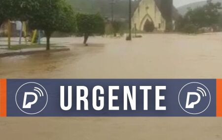 APAC alerta sobre risco de inundação de rio por conta das chuvas.