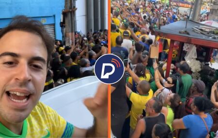 Filho de Gilso Machado em evento de Bolsonaro no Recife.