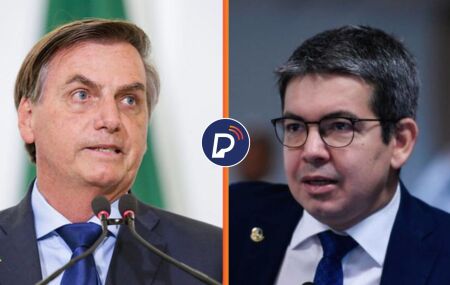 Ex-presidente Jair Bolsonaro e senador Randolfe Rodrigues. Foto; Reprodução