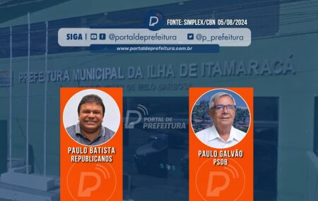 ILHA DE ITAMARACÁ: Prefeitura tem disputa intensa entre Paulo Batista e Paulo Galvão; veja os números.