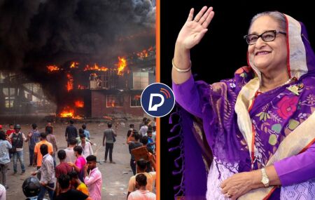 Protestos em Bangladesh e primeira-ministra.