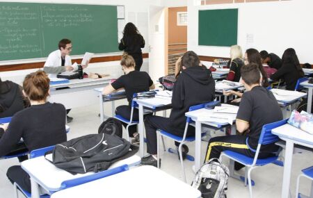 Alunos em sala de aula