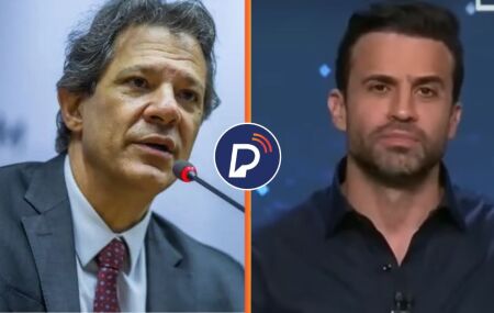 Ministro da Fazenda, Fernando Haddad e candidato a prefeito de São Paulo, Pablo Marçal. 