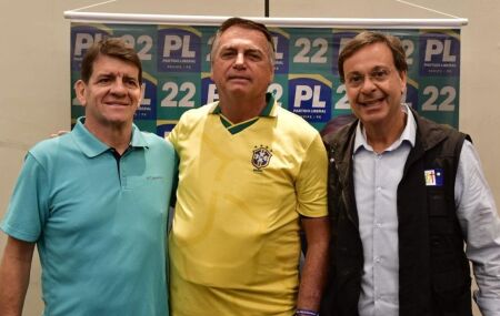 Alcides Cardoso, Bolsonaro e Gilson Machado.