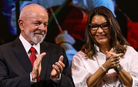 Presidente Lula e a primeira-dama Janja