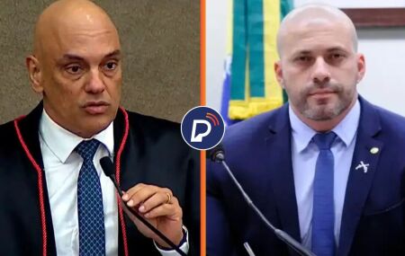 Alexandre de Moraes e&nbsp;o ex-deputado federal Daniel Silveira.