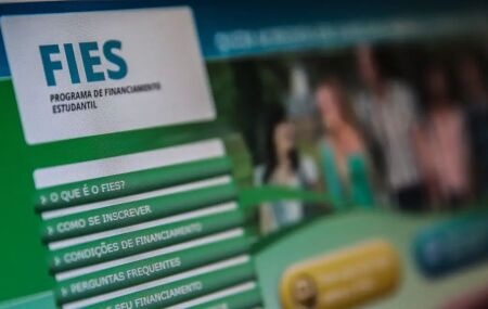 Site da p&aacute;gina inicial do Fies.