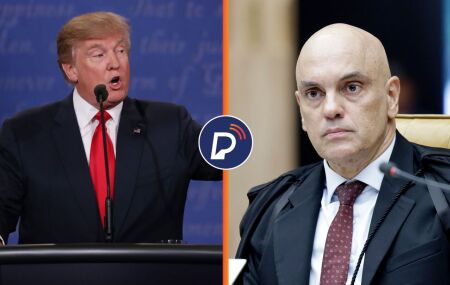 Presidente dos Estados Unidos, Donald Trump, e o ministro Alexandre de Moraes.