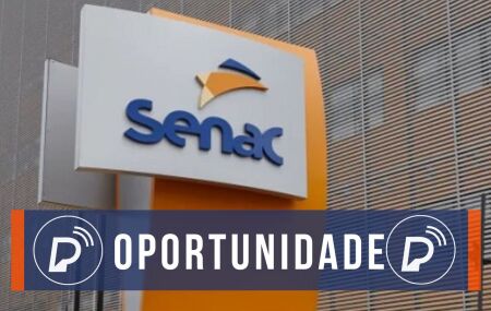 Fachada com nome Senac. 